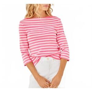 NEW SAINT JAMES women's voissey top in neon white